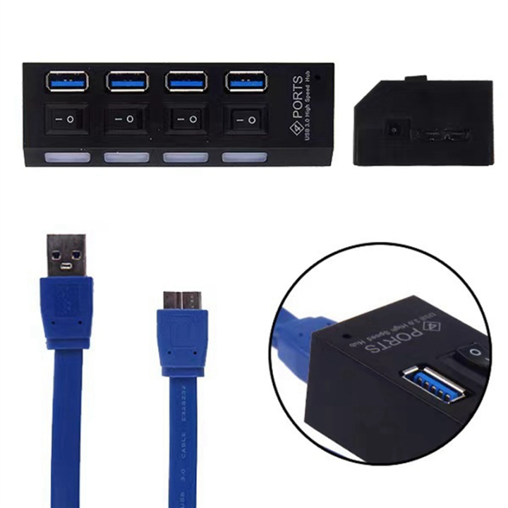 Aluminium USB Hub met 4 Poorten - | Zaprinta België