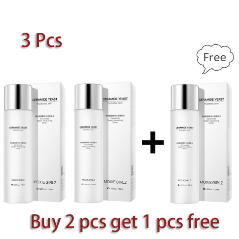 Ceramide Yeast Hydrating Toner 120ml*3 Deep Moisturizing Brightening Facial Care Toner Skin Barrier Repair Shrinks Pores Daily Toner For All (FROM MALAYSIA)
