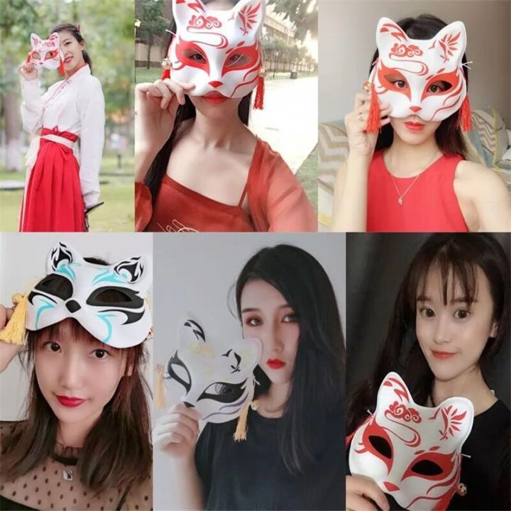 %E3%80%90NEW%E3%80%91%20Foxes%20Mask%20Japanese%20Cosplay%20Rave%20Hand-Painted%20Anime%20Demon%20Slayer%20Half%20Face%20Cat%20Masks%20Masquerade%20Festival%20Party%20Cosplay%20Props%20-%20Image%203