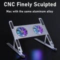 HXSJ Laptop Cooling Fan Desk Stand Foldable Notebook Aluminum Cooler Holder 2 Fans Laptop Cooling Pad for Macbook PC. 