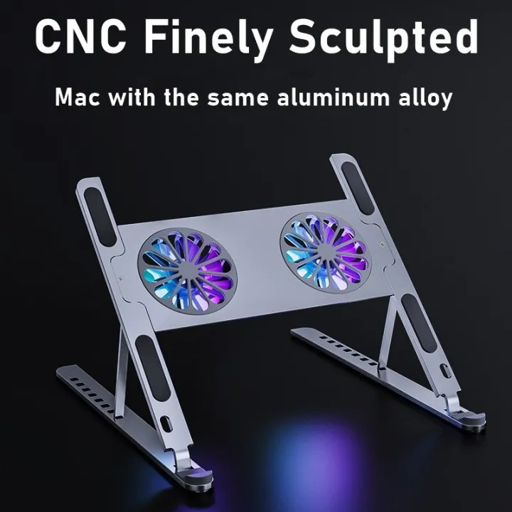 HXSJ%20Laptop%20Cooling%20Fan%20Desk%20Stand%20Foldable%20Notebook%20Aluminum%20Cooler%20Holder%202%20Fans%20Laptop%20Cooling%20Pad%20for%20Macbook%20PC%20-%20Image%202