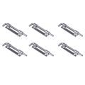 ICQURBT 6X Hardware Spring Loaded Metal Security Barrel Bolt Latch 3.5 Inch Long Silver Tone. 
