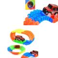 Miraculous Track Bend Flex Glow  Toy 56 pcs Race Stunt Track Set + 1 Pcs Car. 