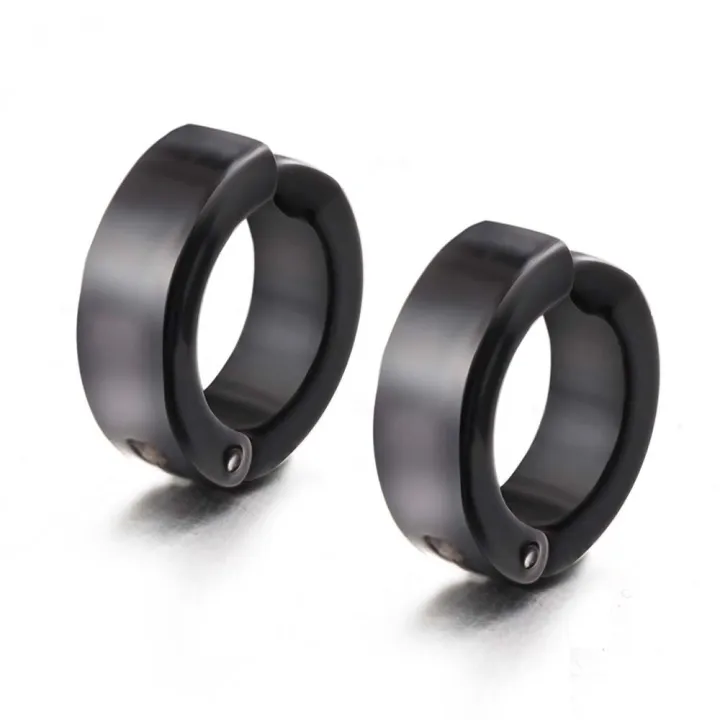 TIMIA%202pcs%20Earings%20for%20men%20hikaw%20for%20boys%20Fake%20Earring%20Street%20Geometric%20Non-piercing%20Stainless%20steel%20Round%20Hoop%20Earrings%20Ear%20Clip%20Jewelry%20Ear%20Cuff%20-%20Image%204