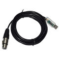 INDUSTRIAL FTDI FT232RL CHIP USB TO RS485 DMX512 3P XLR FEMALE / MALE CONVERTER FREESTYLER QLC STAGE LIGHTNING CONTROLLER CABLE. 