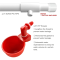 For Chicken/Duck/Quail/Turkey Automatic Chicken Waterer Kit DIY PVC Water Feeder. 