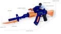 Fire Power Vibrating Toy Guns Battery Operating / Colorful Lighting Functions / Realistic Gun Sound Effects / Immersive Vibration And Military Toy Machine Gun.. 