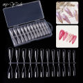 Myyeah 1 Piece Full Cover Extension Acrylic False Nail Tips 5 Styles Transparent French Fake Nail Tip Manicure Tool. 