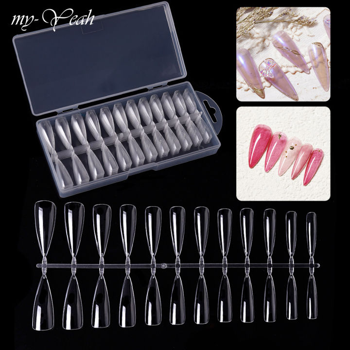 Myyeah%201%20Piece%20Full%20Cover%20Extension%20Acrylic%20False%20Nail%20Tips%205%20Styles%20Transparent%20French%20Fake%20Nail%20Tip%20Manicure%20Tool%20-%20Image%207