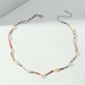 Necklace Ethnic Style Beaded Small Daisy Bohemian Handwoven Fashion Multi Color Necklace The Peach Lilac Jewelry Choker For Girls. 