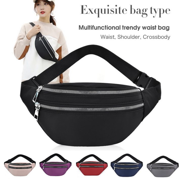 Waist Bag Women Fanny Pack Oxford Female Hip Bum Bag Men Banana Bag Women's Belt Pocket Ladies Belly Money Pouch Fashion Purse