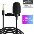 New Lavalier Mic 3.5mm Jack Tie Clip Mobile Phone Recording External Microphone Aux Audio Port Portable Mini For Youtubers and Tiktok User for Teaching Lectures Students Teachers Zoom Class 126001131 Styles_LK Online. 
