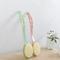 【WEJA】1pc Long Handle Bath Brush Soft Skin Massager Shower Scrubber Body Cleaning Brush Exfoliation Bathroom Accessories. 