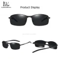 LouisWill Men Sunglasses Polarized Sunglasses UV400 Sunglasses Day Night Dual Use Safety Driving Night Vision Eyewear AL-MG Frame Sun Glasses with Free bag for Drivers. 
