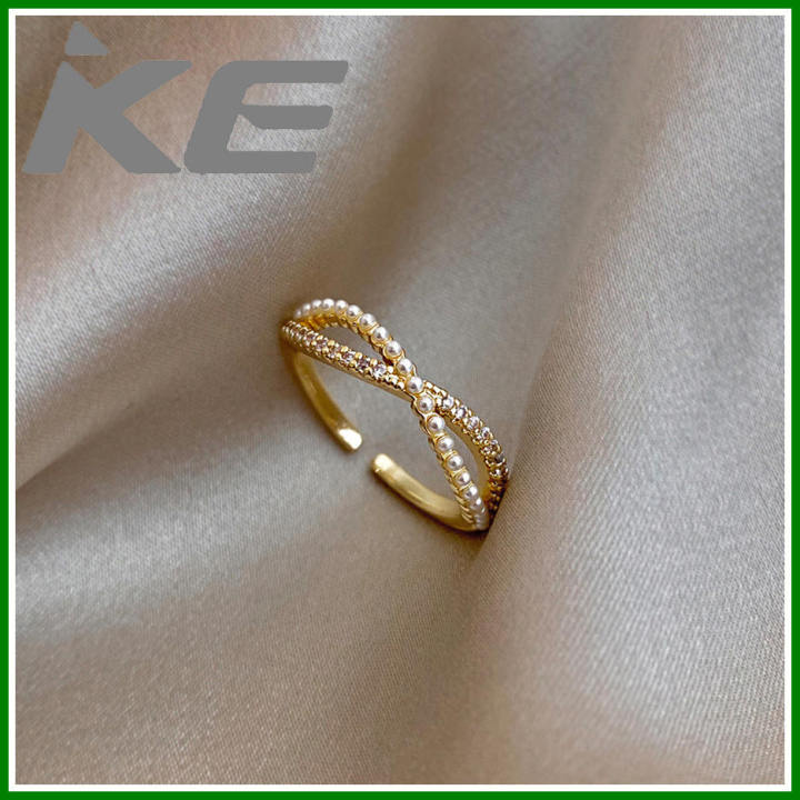 Korean Simple Finger Rings 5pcs/set Simple Geometric Shape Pearl