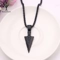 Sunny Arrowhead Pendant Men Necklace Vintage Alloy Chain Spearpoint Necklace Fashion Accessories. 