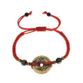 Lucky Red String Feng Shui Copper Bracelet Bangle Handmade Adjustable Attract Wealth Bracelet for Women Men. 