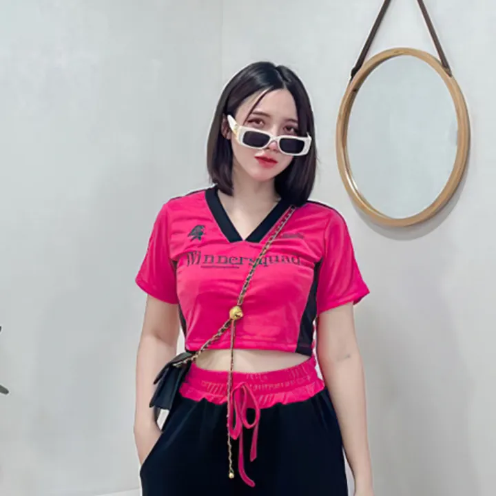 Womens%20100%25%20Cotton%20Korean%20Jerseyl%20Sports%20Casual%20Spice%20Girls%20Tight%20V-neck%20Tops%20Fashion%20T-shirt%20Tees%20-%20Image%202