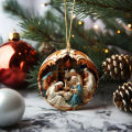 2d Painted Nativity Pendant Tree Ornaments Creative Decoration Home Decor. 