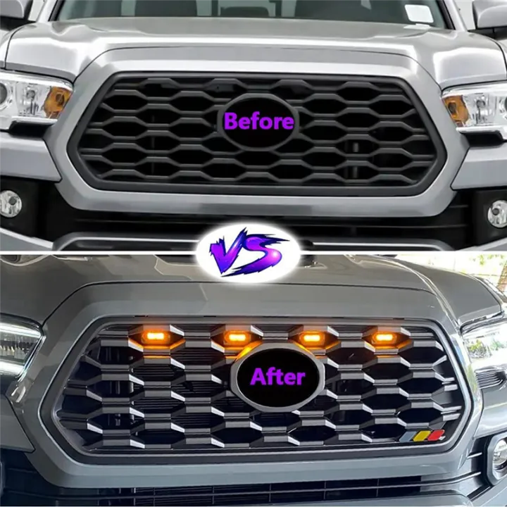 4PCS%20Car%20LED%20Front%20Grill%20Lights%20External%20Grill%20Lamp%20Smoke%20Amber%20Light%20Replacement%20Car%20Accessories%20-%20Image%206