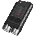 1 Piece Mini Flashlight LED Rechargeable 900 Lumen Keychain Flashlight with Side Light Black. 