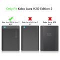 LibiAffordable Leather Case for KOBO AURA H2O EDITION 2 6.8 Inch eReader Funda Capa Slim Folio Magnetic Auto Wake Sleep Ebook Print Book Cover. 