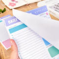 Time Management Memo Pad Sticky Notes For Planning English Memo Pad Weekly Planner Notebook Daily To-do List. 