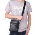 Men's Mobile Phone Bag Leather Mini Pouch Crossbody Tote for Men Small Shoulder Bag Cowhide Multi-Functional Waist Bag Shoulder Bag. 