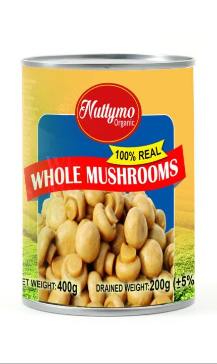 Nuttymo Whole Mushrooms 400g