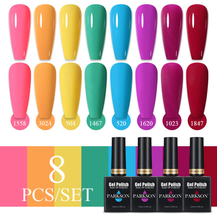 Parkson%208pcs/Set%20Nail%20Polish%20UV%20Gel%20Nail%20Art%20Polish%20Soak%20Off%20Manicure%20Nail%20Gel%20Varnish%20All%20Seasons%20Nail%20Decoration%20Gel%20-%20Image%204