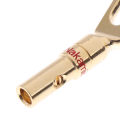 4Pcs U/Y Spade Gold Plated Banana Plug Audio Speaker Cable Connector Adapter. 