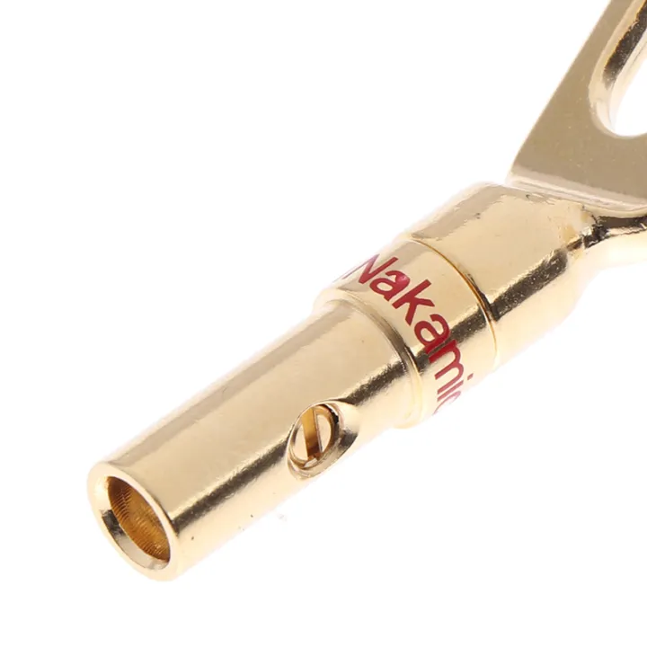 4Pcs%20U/Y%20Spade%20Gold%20Plated%20Banana%20Plug%20Audio%20Speaker%20Cable%20Connector%20Adapter%20-%20Image%203