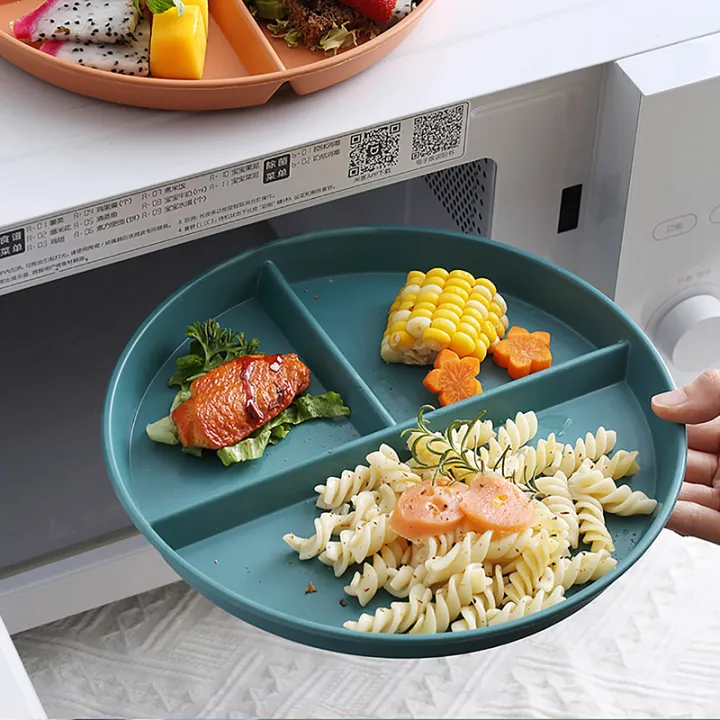 1Pc%20Divided%20Dish%20In%203%20Diet%20Reusable%20Round%20Dinner%20Plate%20Kitchen%20Dinnerware%20Portion%20Plates%20For%20Adults%203%20Compartments%20Microwave%20Luolong%20-%20Image%202