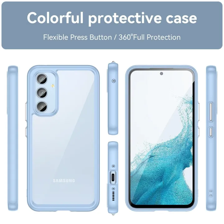 tzmar%20for%20Samsung%20Galaxy%20A25%205G%20Candy%20Color%20Hard%20Case%20Transparent%20Shockproof%20Back%20Phone%20Cover%20-%20Image%202
