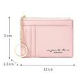 Short purse card holder women mini slim coin wallet ultra thin dompet duit pendek keychain beg duit wanita kecil-lalisa. 