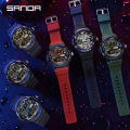 SANDA Top Brand Men's Watches Sport Military Quartz Watch 50M Waterproof Wristwatch for Men Clock relogios masculino 6082. 