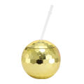Disco Ball Drinking Balls Cups Cocktail Party Novelty Fun With Straw Round Party. 