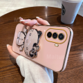 For Huawei Nova Y91 Y90 Y71 Y70 Y61 Back Cover with Cute Cat Makeup Mirror Stand Bracket Luxury 6D Plating Shiny Bling Case Square Edge Soft Silicone Mobile Phone Cases Pouch Girls. 