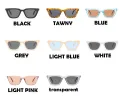 Women's Fashion Cat Eye Elegant Curve Sunglasses Trend Casual Frame Female. 