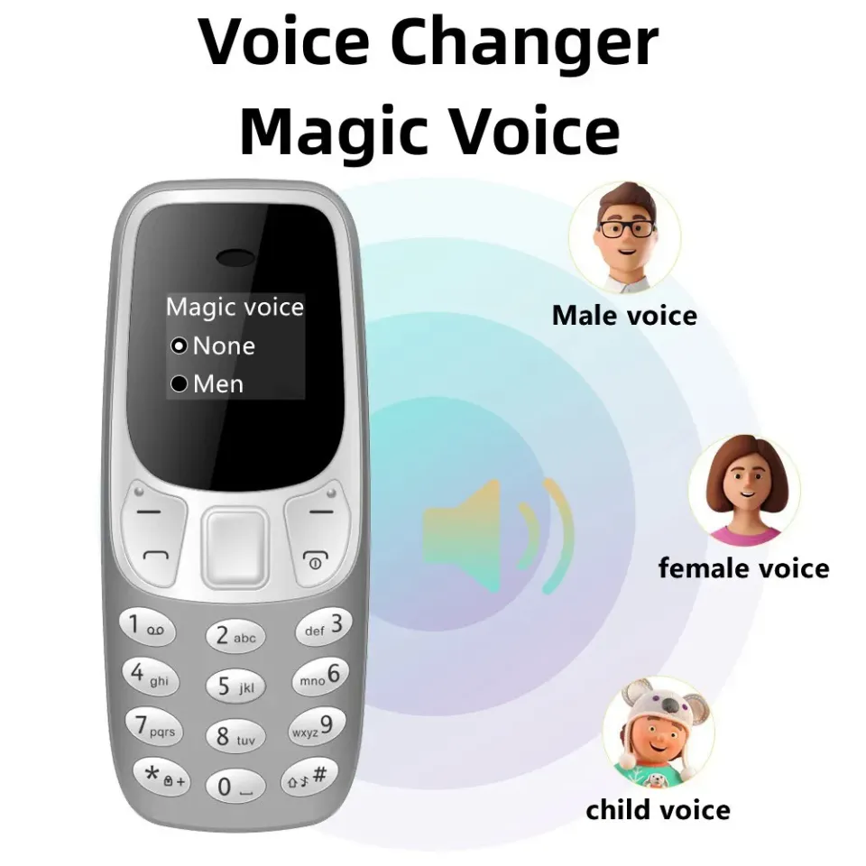 SERVO Small Mobile Phone Bluetooth Dialer Magic Voice Low Radiation Telephone Call Recording 2 3 Sim 1
