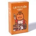 Cattitude Tarot Deck Cat Tarot features various kinds of Cats 78 Card Deck Pocket Size Fortune Telling Game Divination Game Deck. 