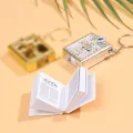 Mini Holy Bible Book Keychain – Silver, 170 Mini-Pages of Bible Passages. 