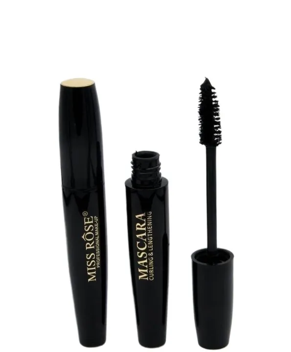 Miss Rose Eye Makeup Curling Thick Mascara Waterproof Long Lasting Eyelash Extension 4D Silk Fiber Black Mascara
