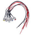 0.31" LED Metal Indicator Pilot Dash Light Lamp 12V Car Truck Red Green Blue. 