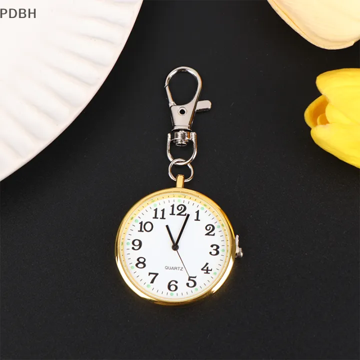 【Miga Plaza】 Flash Sale Pocket Watches Nurse Pocket Watch Keychain Fob Clock with Battery Doctor Medical Vintage Watch Gift