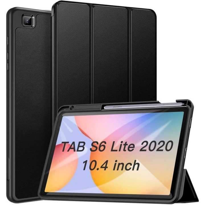 Samsung%20Galaxy%20Tab%20S6%20Lite%20Cover%20With%20Pen%20Holder%20-%20Premium%20Quality%20Tab%20S6%20Lite%20Case%20-%20BLACK%20-%20Image%202