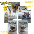 pokemon cards golden Pokemon Cards Metal Gold Silver Vmax GX Card Box Mewtwo Pikachu Rare Collection Battle Trainer Card Children Toys Birthday GiftsParty Games Crafts. 