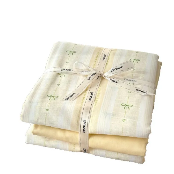 New%20A%20Category%20Mother%20and%20Baby%20Grade%20Double%20Layer%20Gauze%20Three-Piece%20Set%20%20%20Home%20Soft%20Pure%20Cotton%20Four-Piece%20Set%20Gauze%20Quilt%20Cover%20Bed%20Sheet%20Fitted%20Sheet%20-%20Image%205