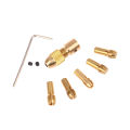 7pcs/set 2.35/3.17/2/4.05/5.05mm Brass Collet Mini Drill Chucks Adapter For Electric Motor Shaft Drill Bit Tool Drill Bit Chuck Rotary Tools Cologo. 