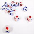Dices 12mm Plastic White Gaming Dice Standard Six Sided Decider Birthday Parties Board Game Leisure and entertainment-10PCS. 